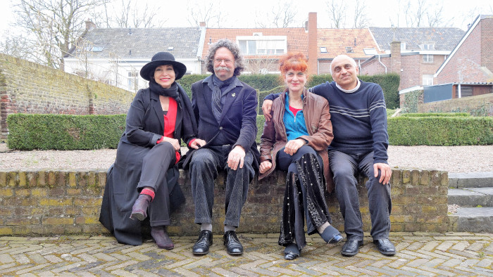 Shandiz, from left to right: me, Imre Keblušek, Angela Skala, Hamid Tabatabaei
