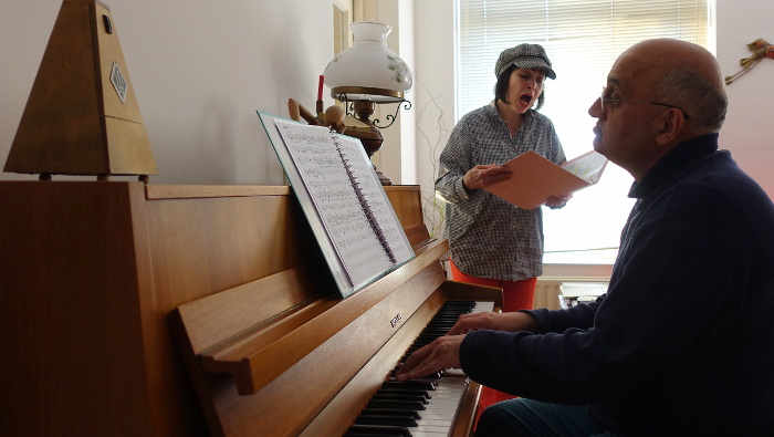 rehearsal with Hamid Tabatabaei of Shandiz